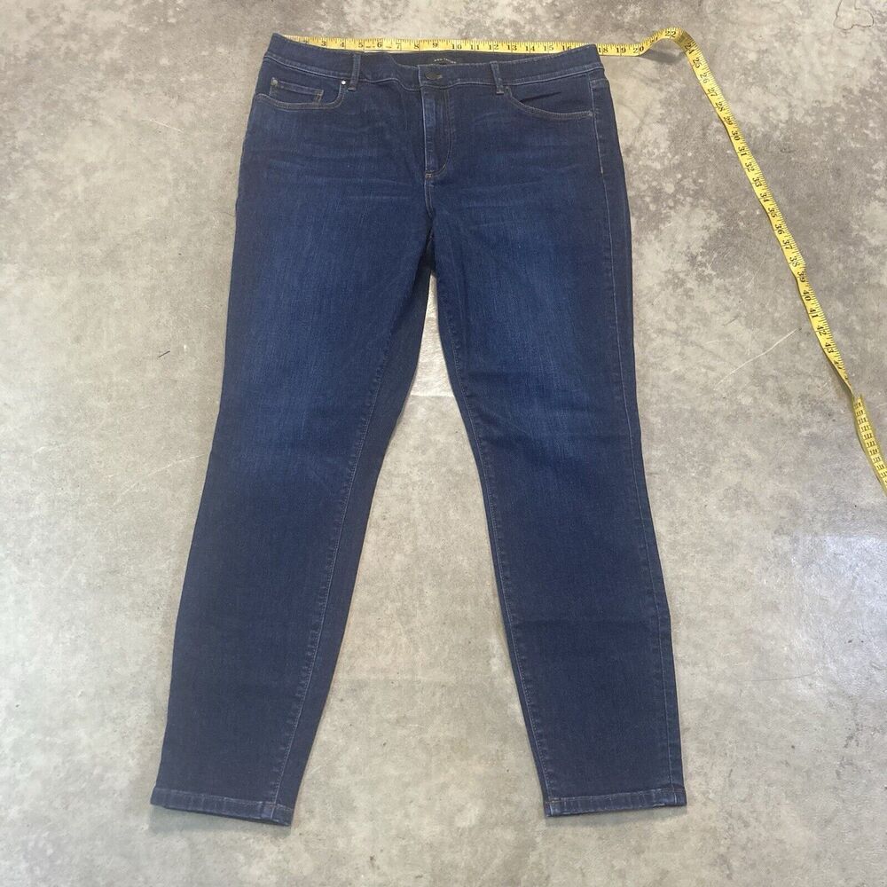Ann Taylor Jeans Womens 14 Blue The Skinny Ankle Modern Fit Mid Rise Denim